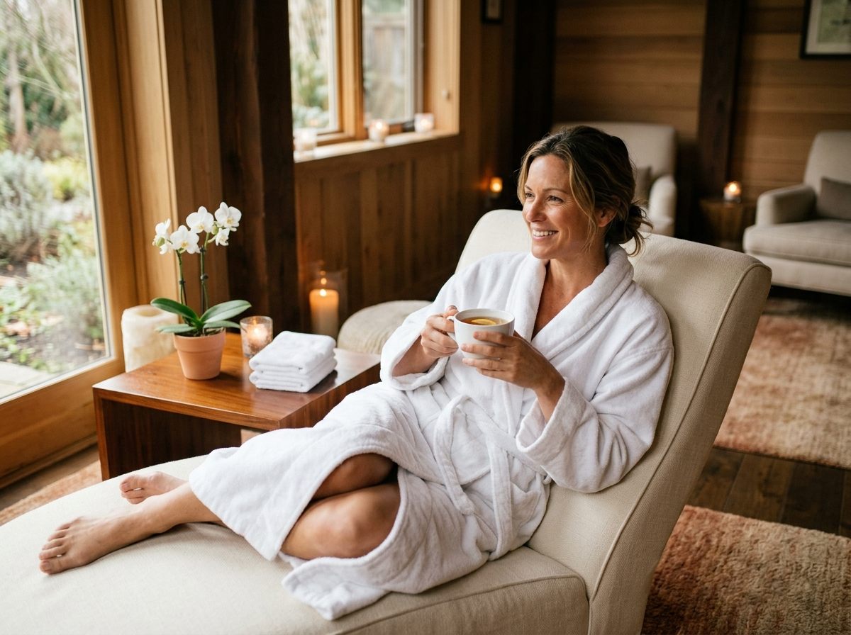 Woman relaxing during rejuvenating day spa massage